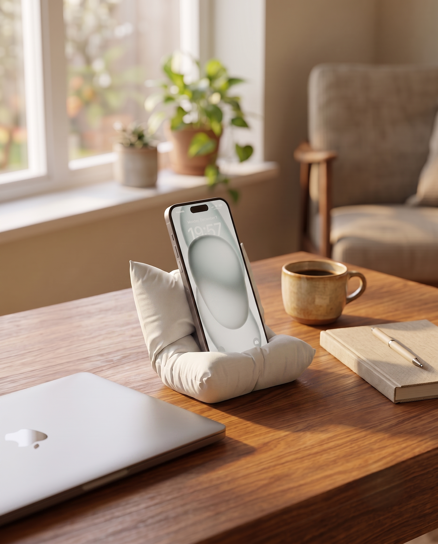 Support Téléphone Coussin | 4 Coloris