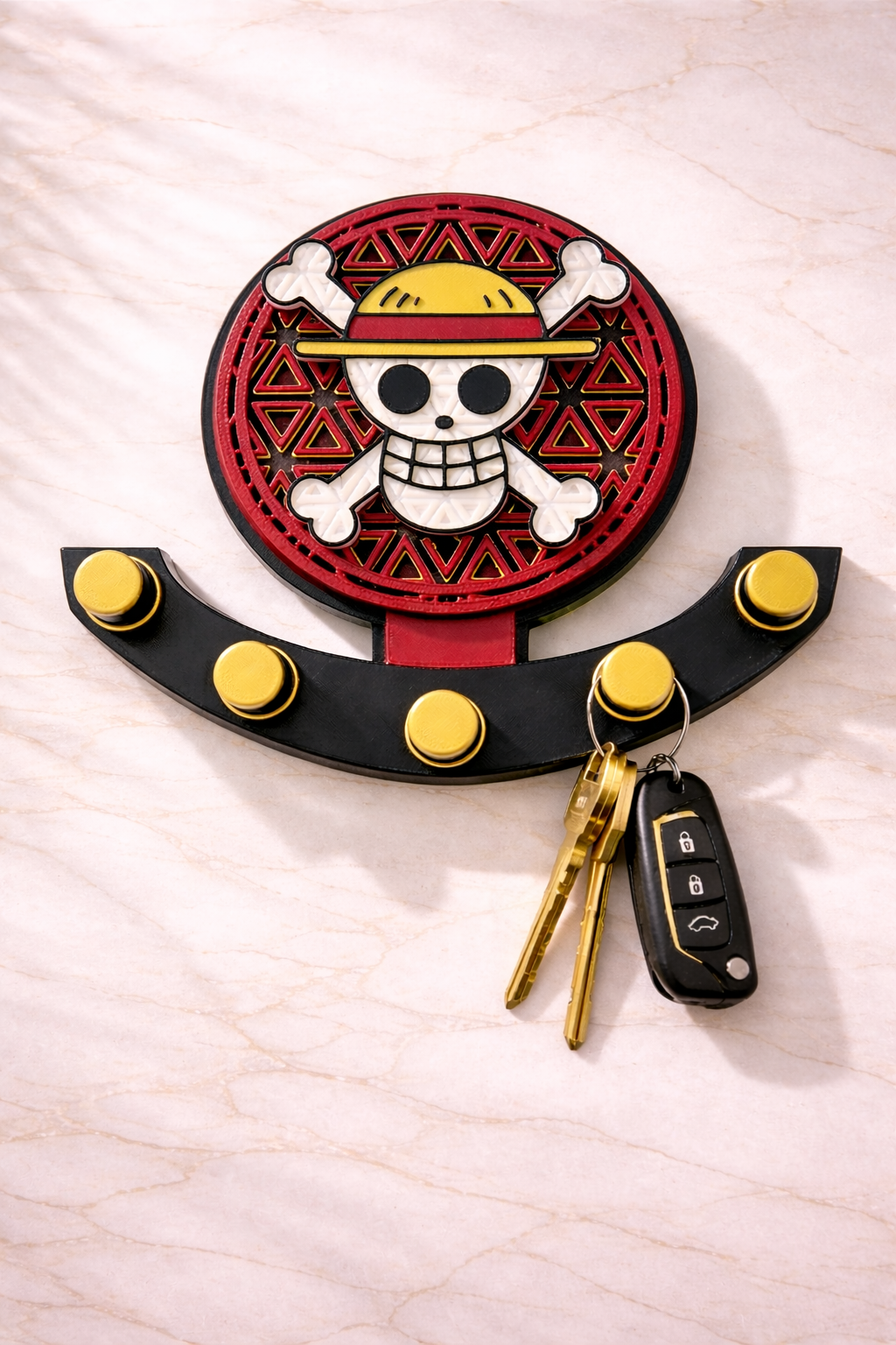 Porte-Clés Mural Pirate | 5 Crochets — 17 cm