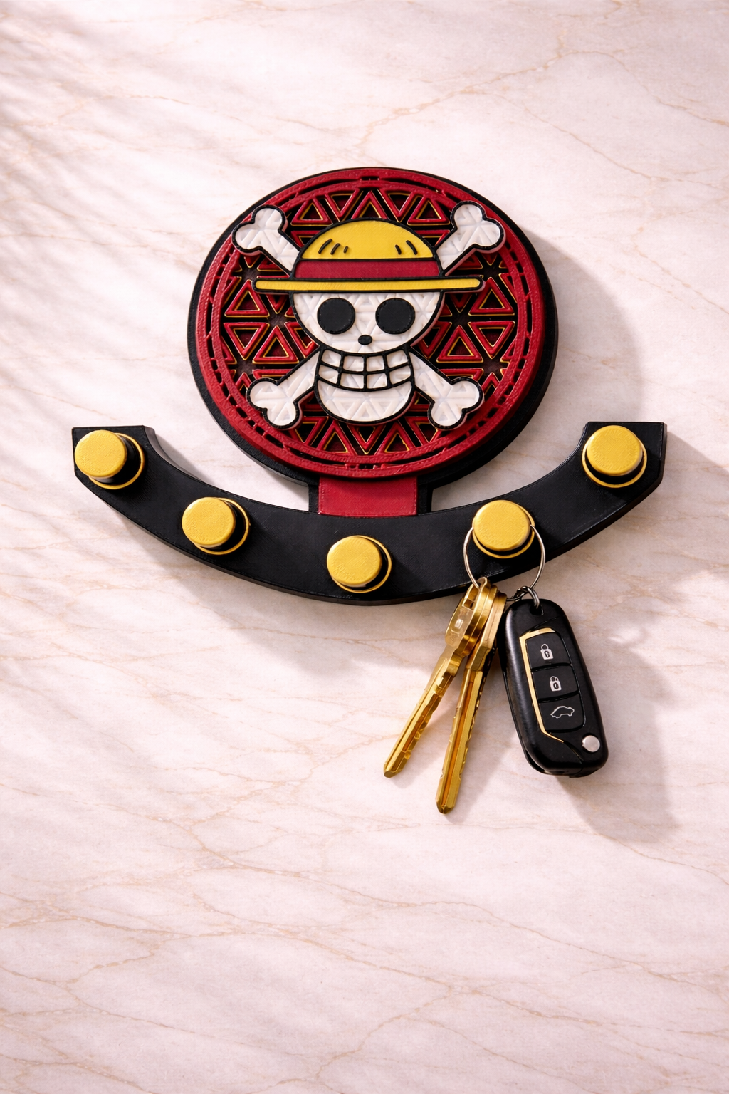 Porte-Clés Mural Pirate | 5 Crochets — 17 cm