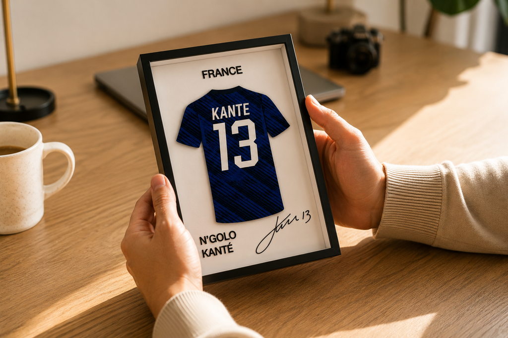 N'Golo Kanté - Équipe de France #13 | Cadre Jersey 3D Premium
