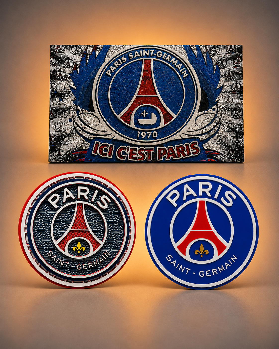 Pack Supporter PSG | Tableau, Écusson & Mosaïque