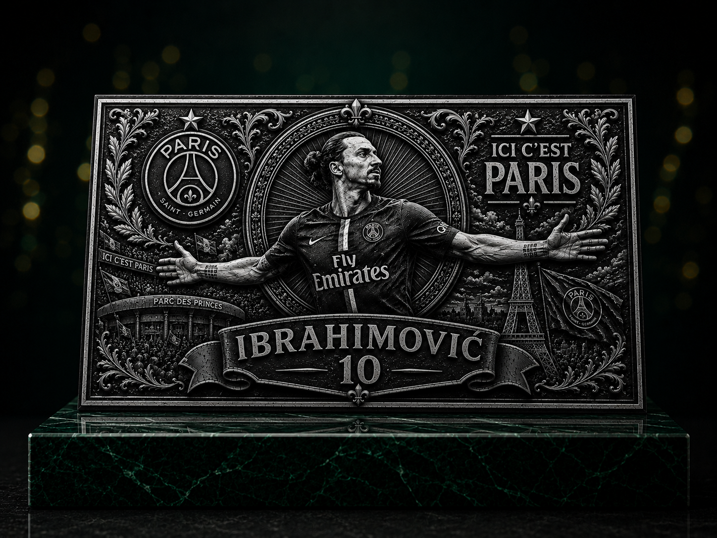 Cadre Décoratif Ibrahimović | PSG · 24 cm – vue 4