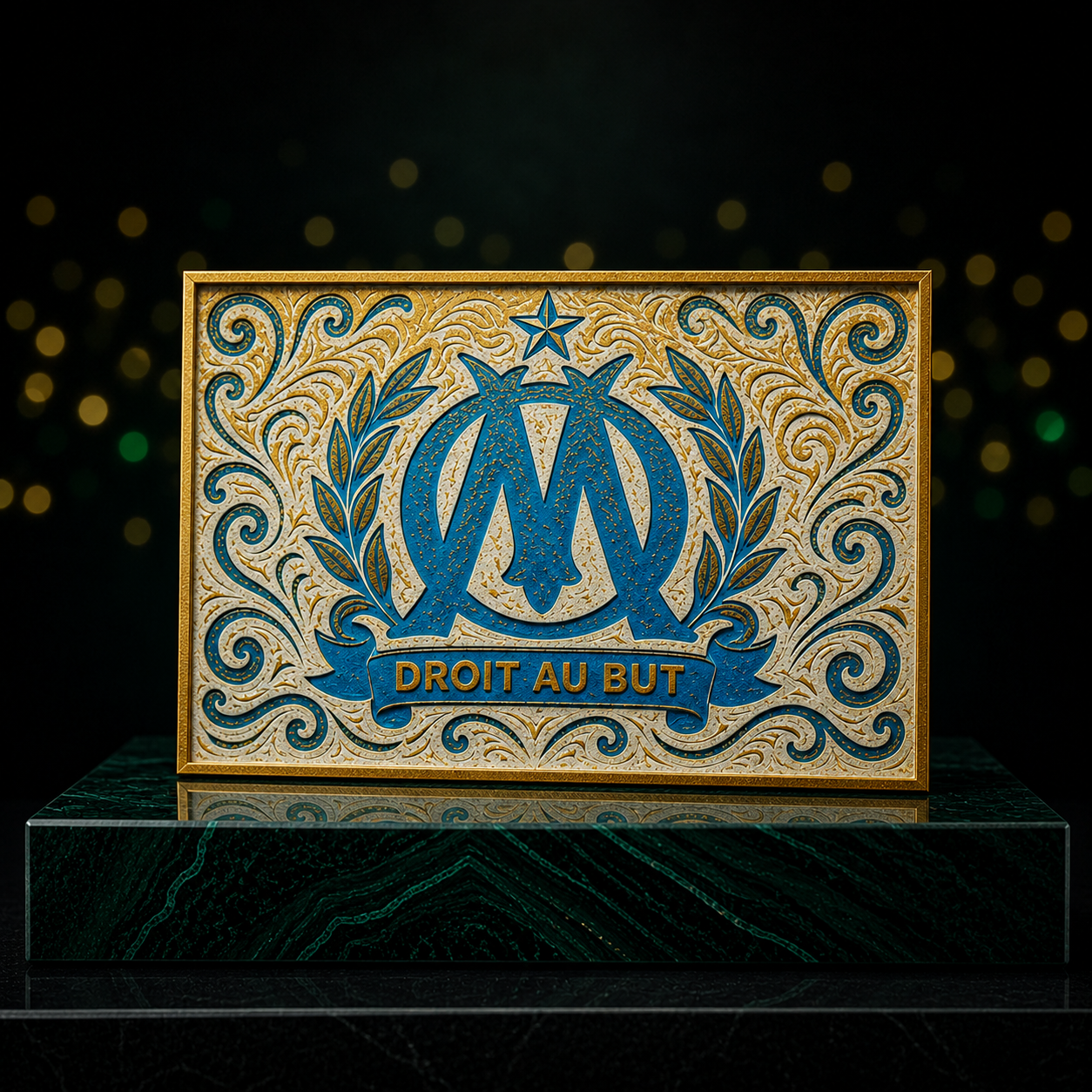 Tableau Décoratif Olympique de Marseille – Design Premium Ornemental