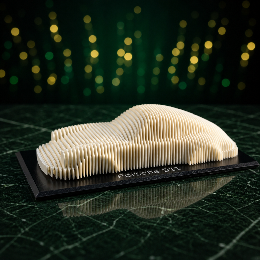 Sculpture Porsche 911 – Edition Blanc Premium