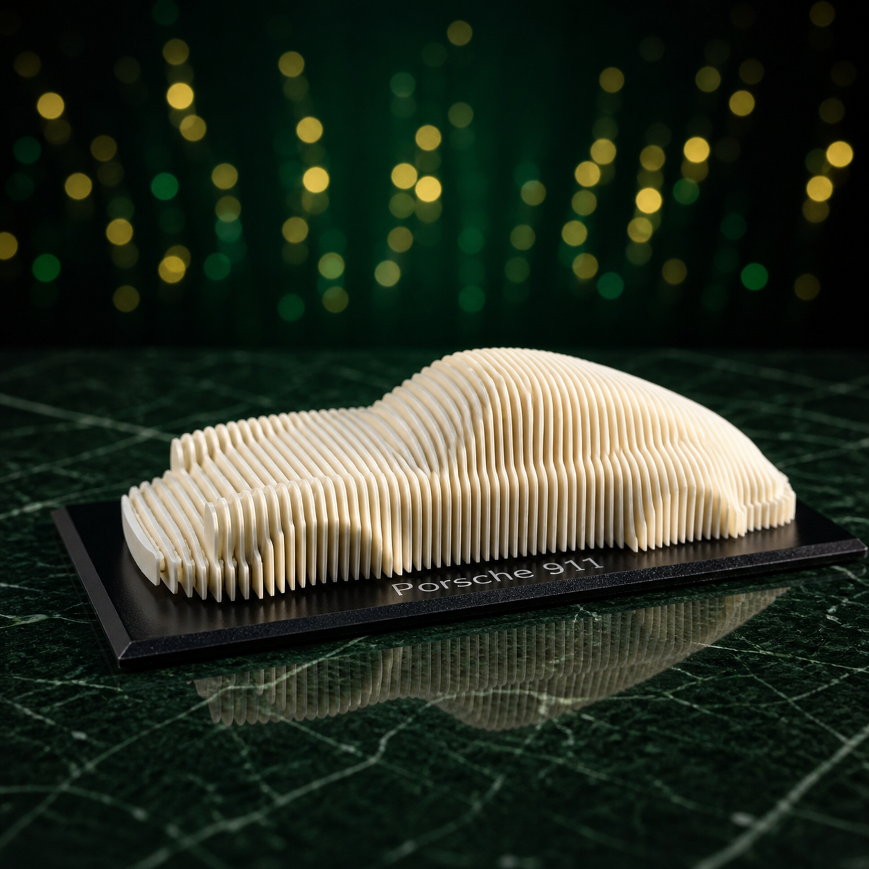Sculpture Porsche 911 – Edition Blanc Premium