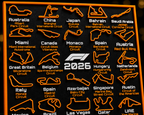 Tableau Circuits F1 2026 | Édition Orange – vue 4