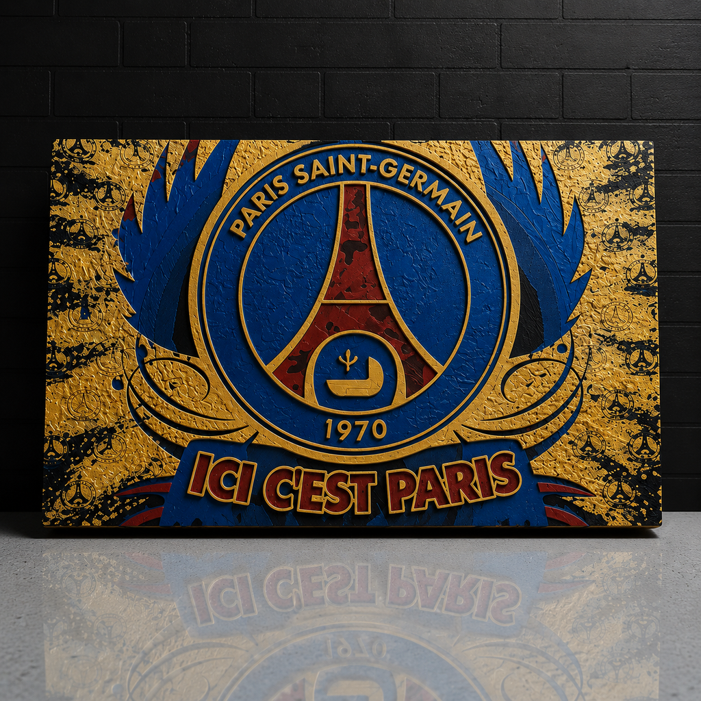 Plaque Déco PSG | Ici C'est Paris — Relief 3D