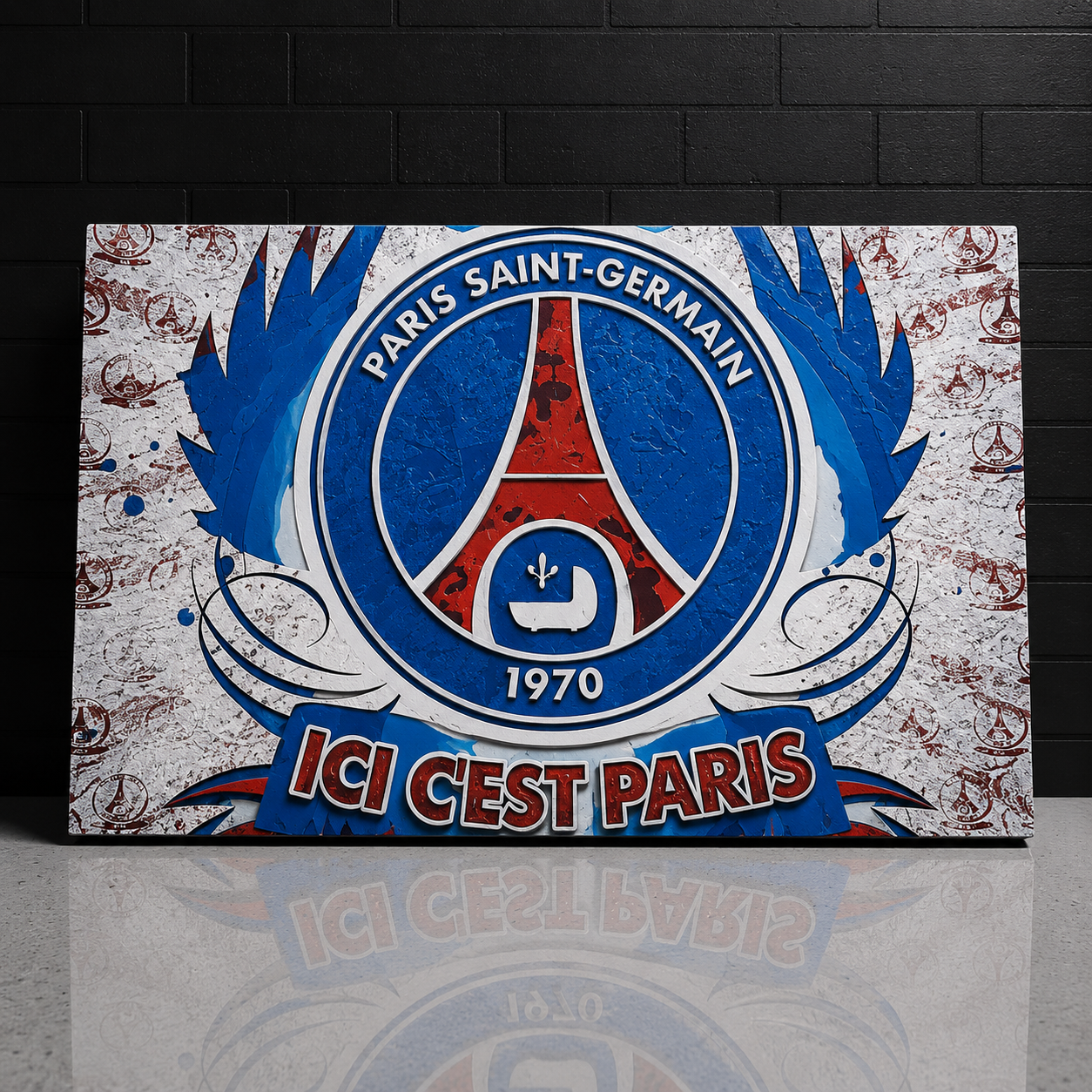 Plaque Déco PSG | Ici C'est Paris — Relief 3D