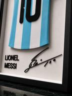 Maillot encadré Messi Argentine — cadeau fan de football, fabriqué à Lyon
