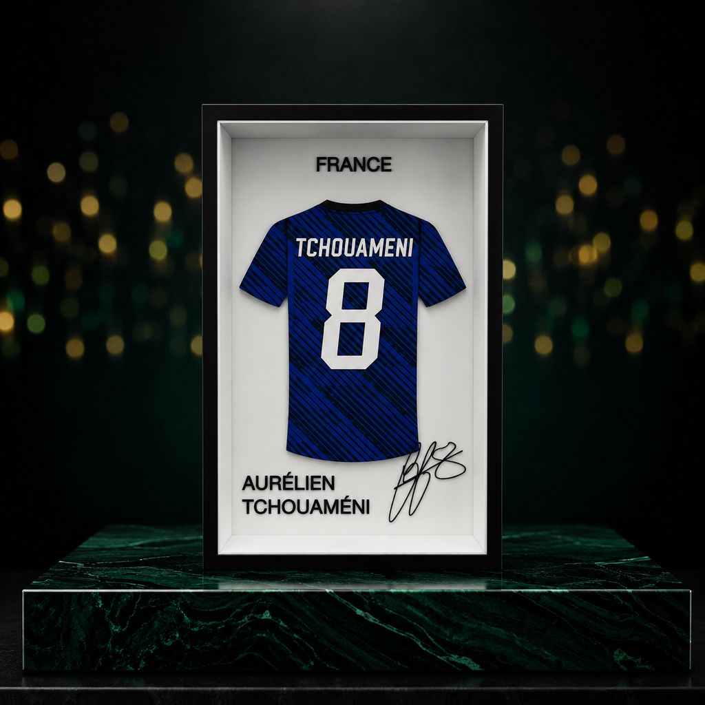 Cadre Maillot Aurélien Tchouaméni France #8 – Décoration Football de Collection