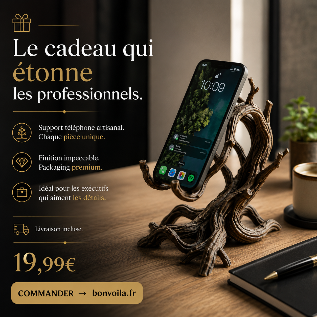 Support Téléphone Artisanal | Chaque Pièce Unique