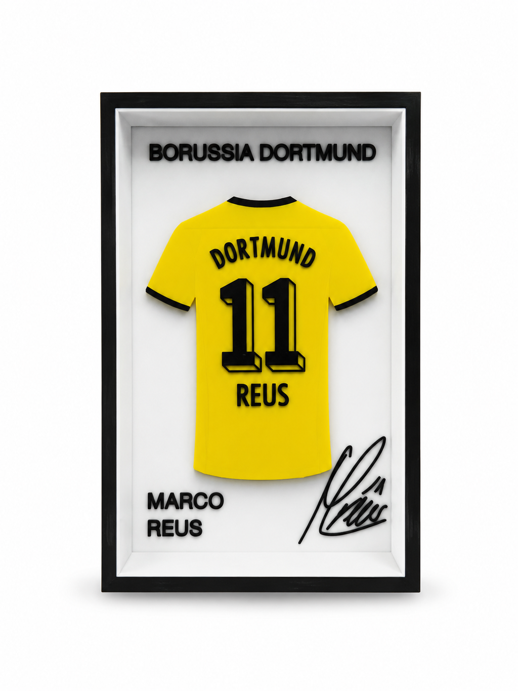 Maillot Encadré Marco Reus | Borussia Dortmund #11 | Décoration 3D Premium