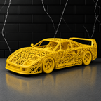 Ferrari F40 Voronoi | Pièce de Collection | Art Moderne | 20 cm