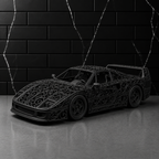 Ferrari F40 Voronoi | Pièce de Collection | Art Moderne | 20 cm