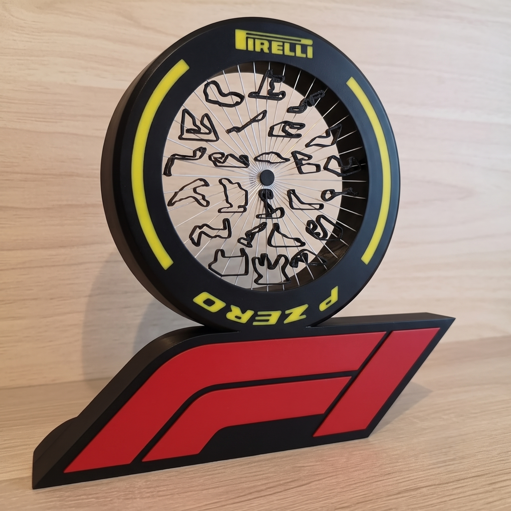 Roue F1 | Les 24 Circuits de la Saison — 20 cm