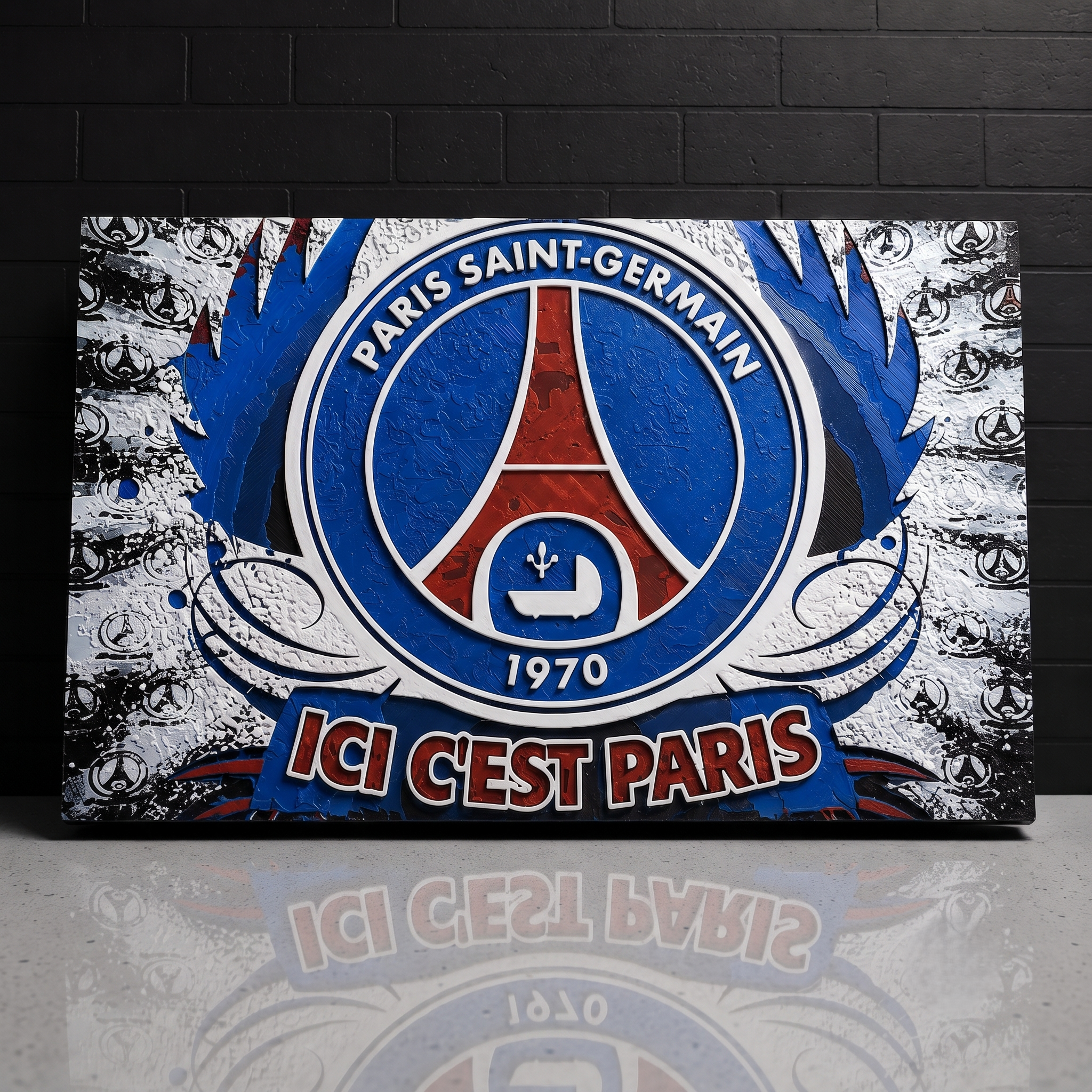 Plaque Déco PSG | Ici C'est Paris — Relief 3D