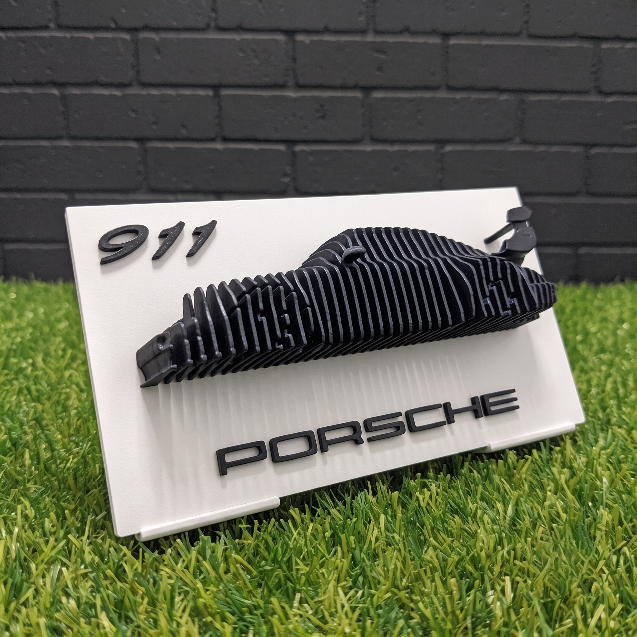 Sculpture Murale Porsche 911 | Demi-Relief — 20 cm