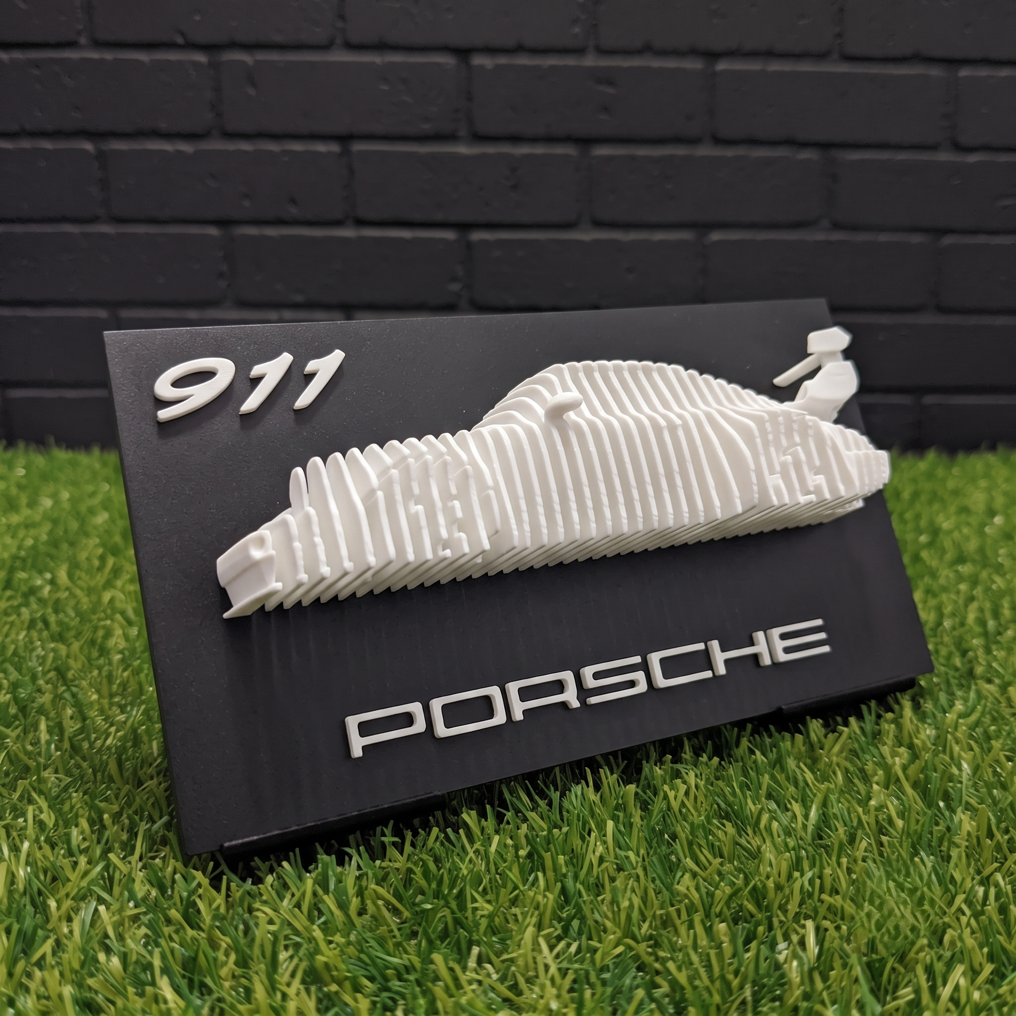Sculpture Murale Porsche 911 | Demi-Relief — 20 cm