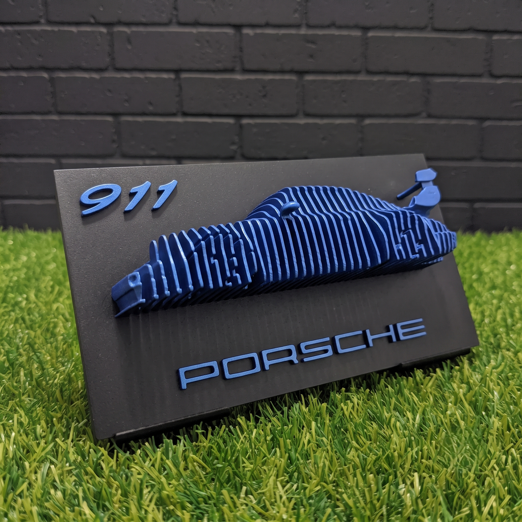 Sculpture Murale Porsche 911 | Demi-Relief — 20 cm