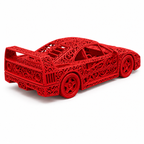 Ferrari F40 Voronoi | Pièce de Collection | Art Moderne | 20 cm