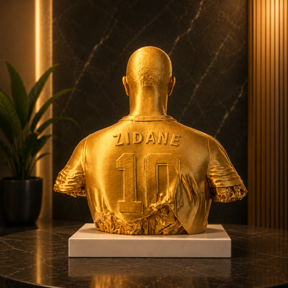 Sculpture Zinedine Zidane 1998 | Art Voronoi | Icône du Football | 15–25 cm