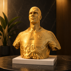 Sculpture Zinedine Zidane 1998 | Art Voronoi | Icône du Football | 15–25 cm