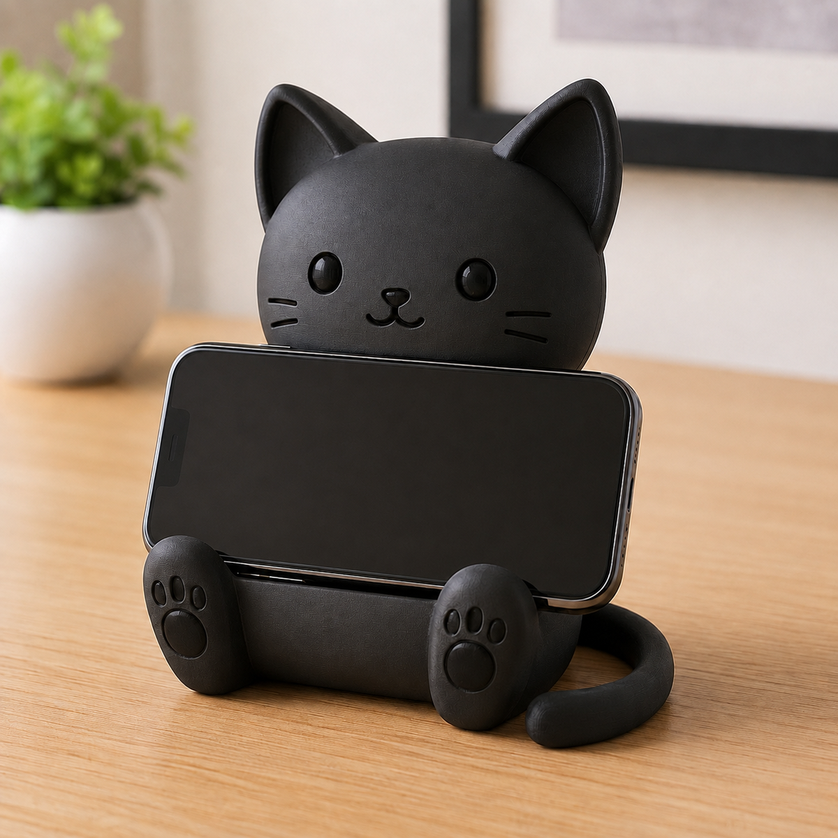 Chat Mignon | Support Téléphone Universel & Organisateur