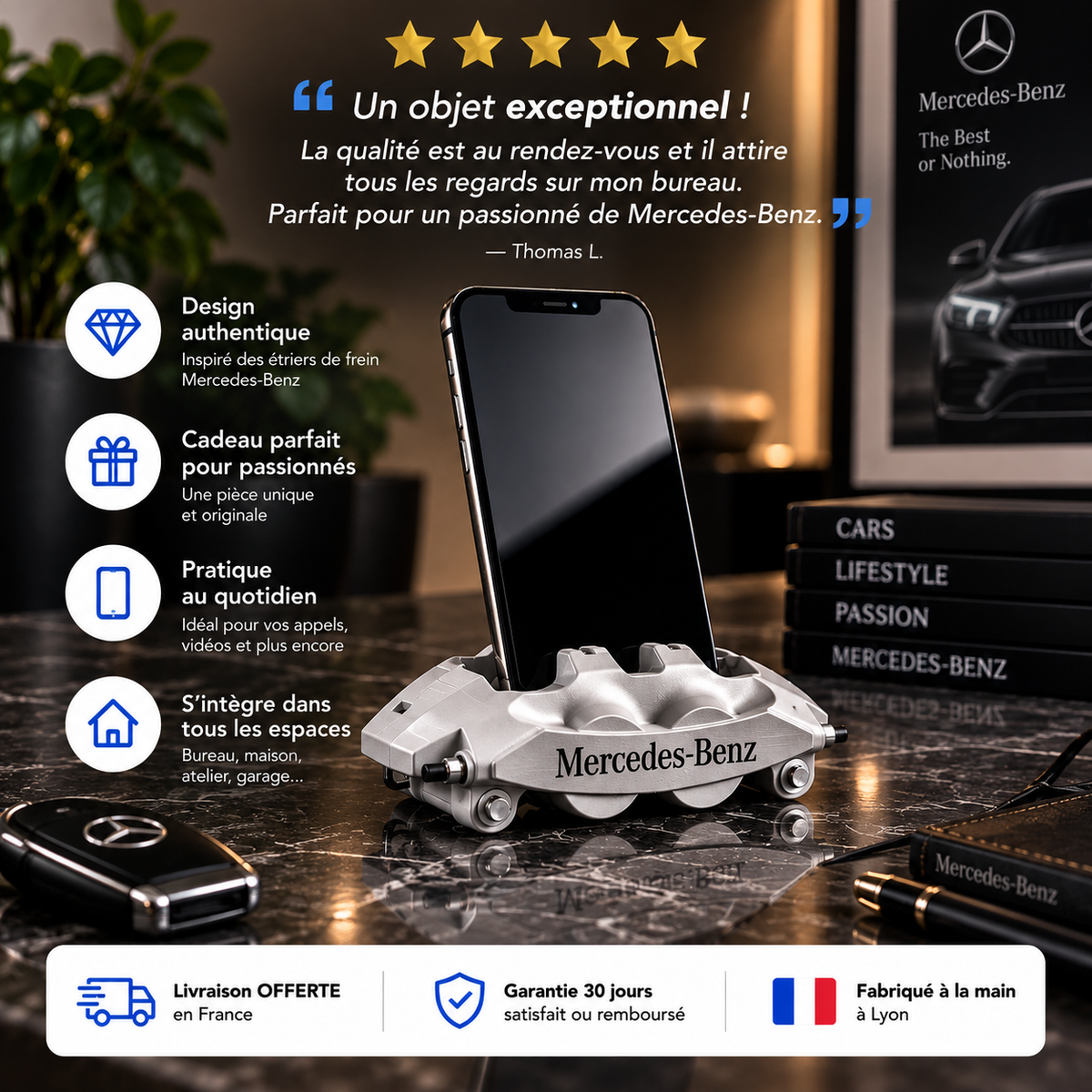 Mercedes-Benz Brake | Support Téléphone Universel & Organisateur