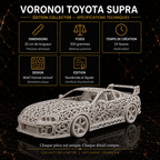Toyota Supra Voronoi | Pièce de Collection | Art Moderne | 20 cm