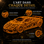 Lamborghini Revuelto Voronoi | Pièce de Collection | Art Moderne | 20 cm