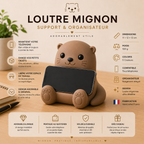 Loutre Mignon | Support Téléphone Universel & Organisateur