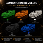 Lamborghini Revuelto Voronoi | Pièce de Collection | Art Moderne | 20 cm