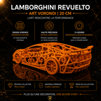 Lamborghini Revuelto Voronoi | Pièce de Collection | Art Moderne | 20 cm