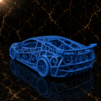 Lamborghini Revuelto Voronoi | Pièce de Collection | Art Moderne | 20 cm