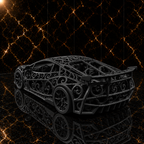 Lamborghini Revuelto Voronoi | Pièce de Collection | Art Moderne | 20 cm