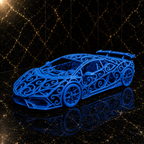 Lamborghini Revuelto Voronoi | Pièce de Collection | Art Moderne | 20 cm