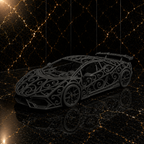 Lamborghini Revuelto Voronoi | Pièce de Collection | Art Moderne | 20 cm