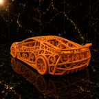 Lamborghini Revuelto Voronoi | Pièce de Collection | Art Moderne | 20 cm