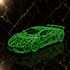 Lamborghini Revuelto Voronoi | Pièce de Collection | Art Moderne | 20 cm
