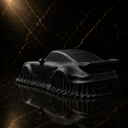 Sculpture Porsche 911 Turbo 964 | Sous Bâche — 20 cm