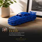 Nissan Skyline Voronoi | Pièce de Collection | Art Moderne | 20 cm