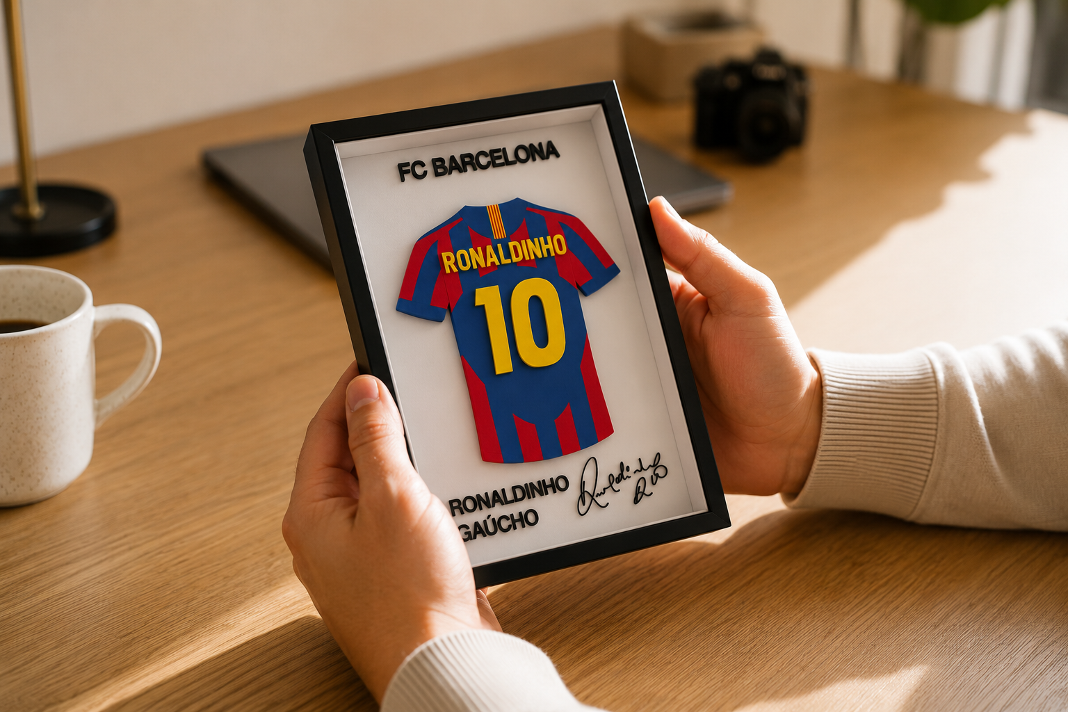 Ronaldinho Gaúcho - FC Barcelona | Cadre Jersey 3D Premium