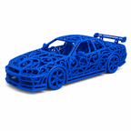 Nissan Skyline Voronoi | Pièce de Collection | Art Moderne | 20 cm