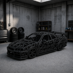 Nissan Skyline Voronoi | Pièce de Collection | Art Moderne | 20 cm