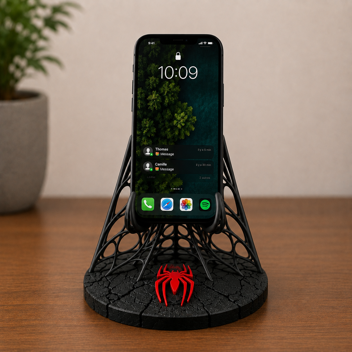 Support Téléphone Spider Voronoi | Design Moderne