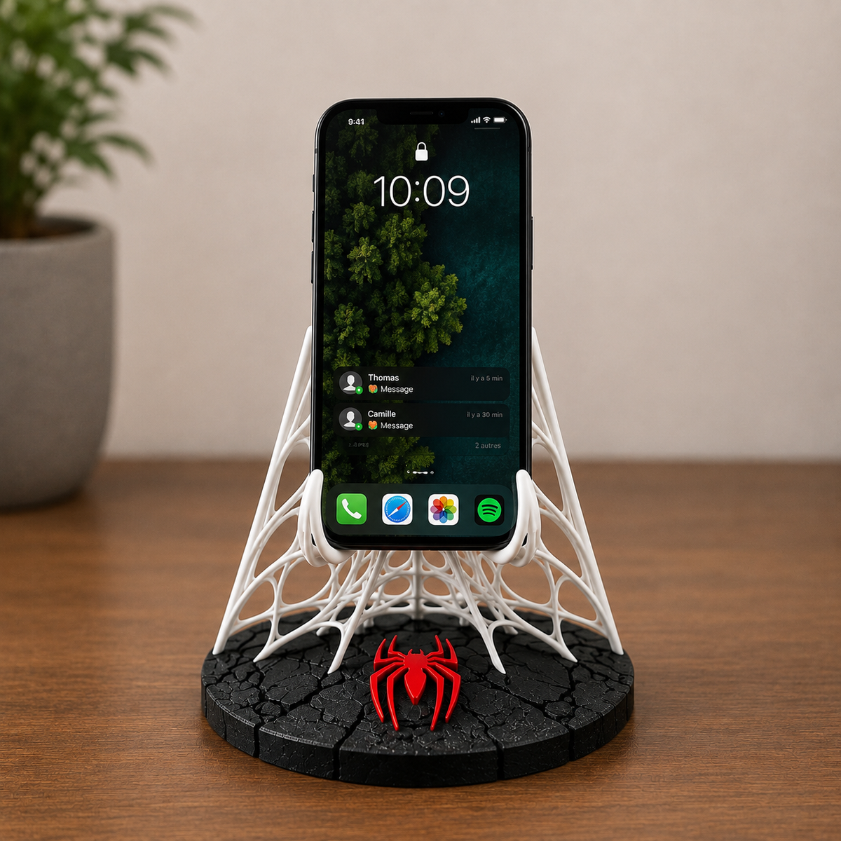 Support Téléphone Spider Voronoi | Design Moderne