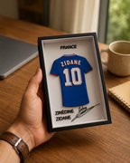 Maillot Encadré Édition Collection | Zinédine Zidane | France 1998 | 21 × 14 cm