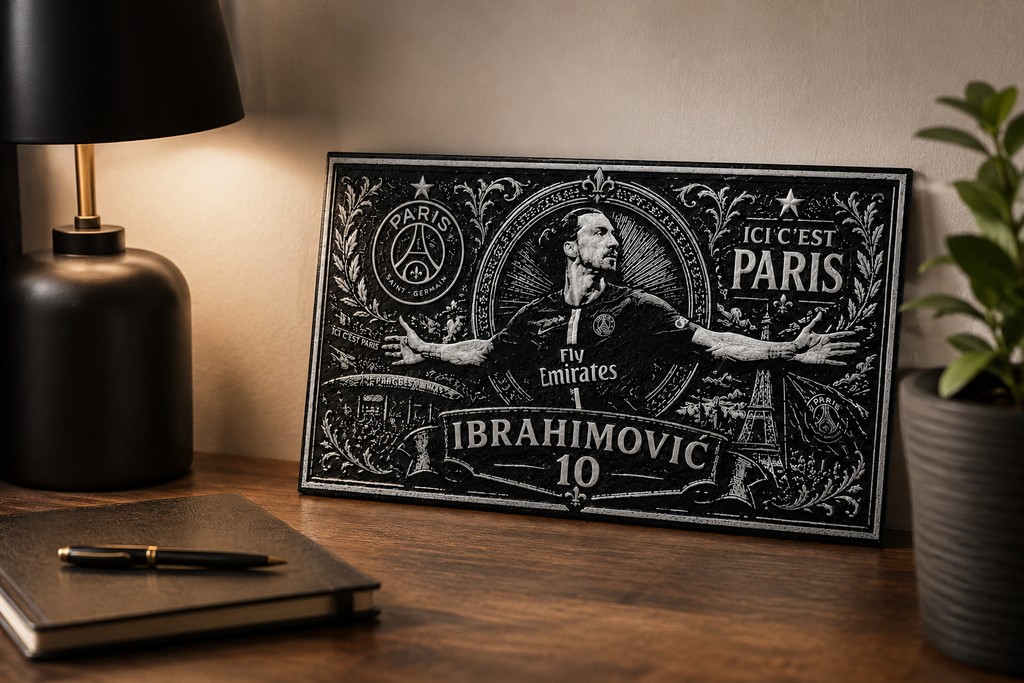 Cadre Décoratif Ibrahimović | PSG · 24 cm – vue 3