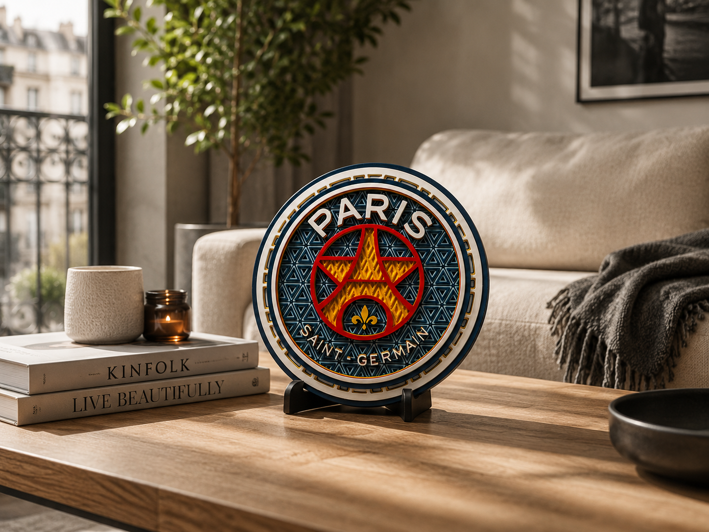 Mosaïque Décorative PSG – Edition Ronde Premium