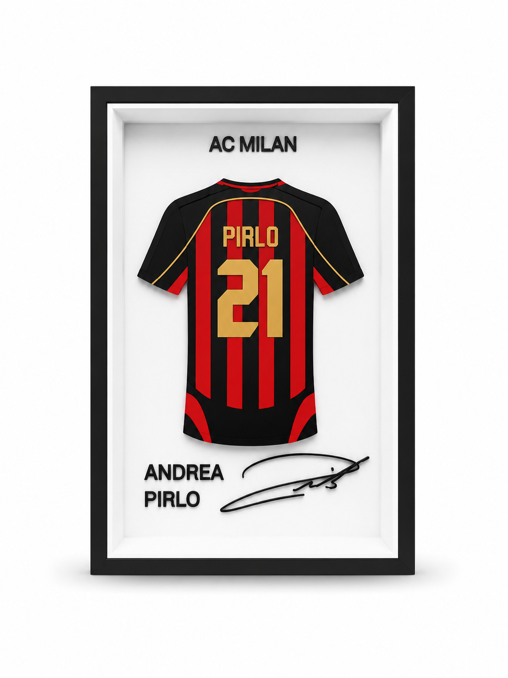 Maillot Encadré Andrea Pirlo | AC Milan | Décoration 3D Premium